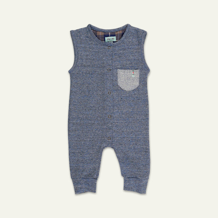 organic cotton applique sleeveless romper with stripe top set - image 1