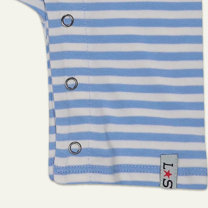 organic cotton applique and stripe romper - image 2