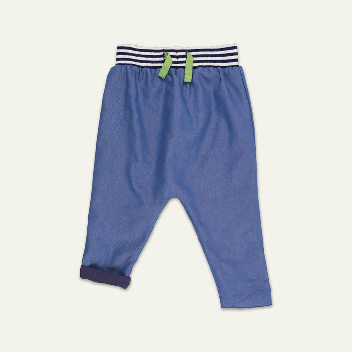 organic cotton Blue Happy Lion Print Top And Legging Set - image 3