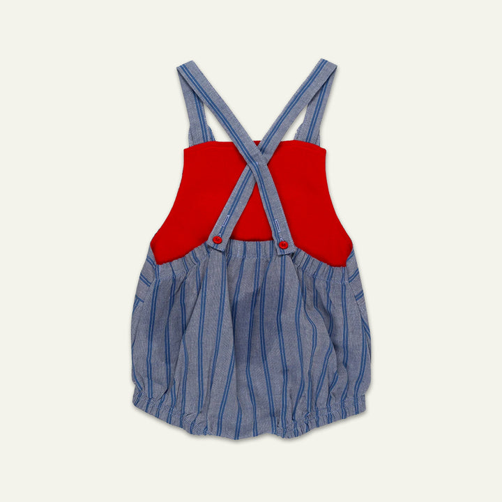 sustainable stripe sleeveless stripe romper - image 3