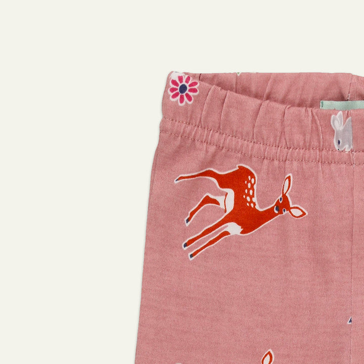 organic cotton Pink Deer Print Leggings - image 2