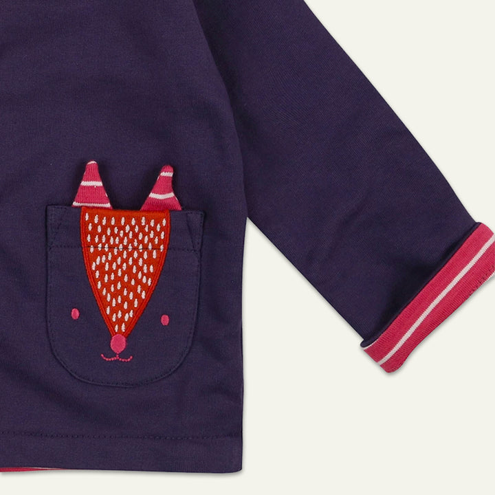 organic cotton Multicoloured Stripe Print and plain reversible Jacket - image 3