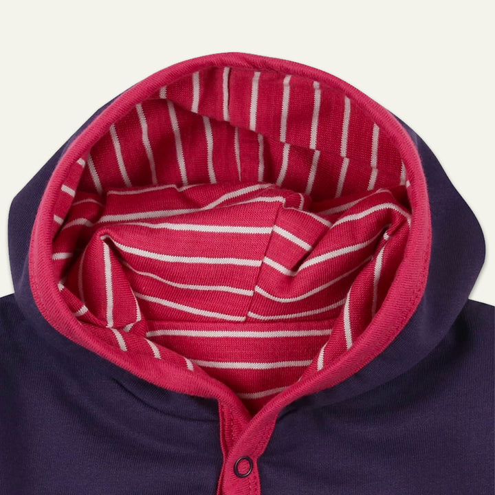 organic cotton Multicoloured Stripe Print and plain reversible Jacket - image 6