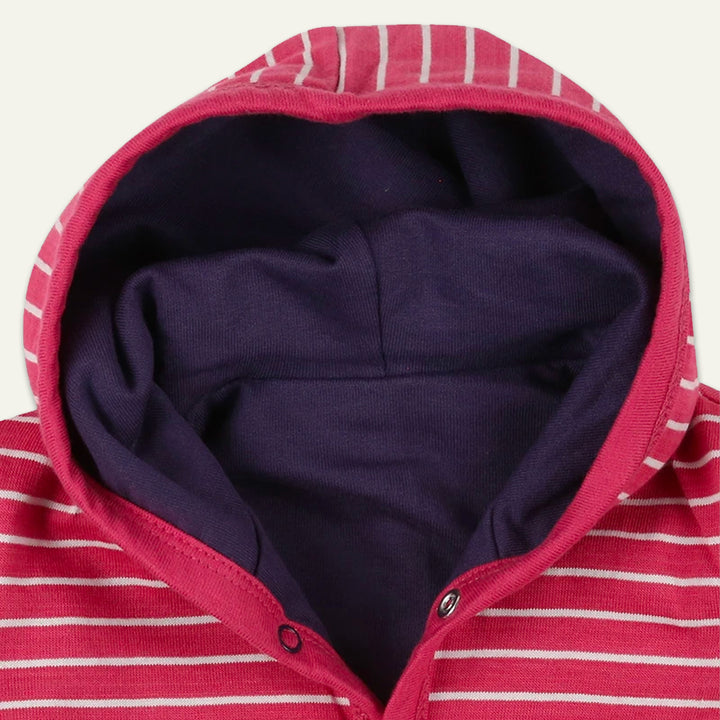 organic cotton Multicoloured Stripe Print and plain reversible Jacket - image 7