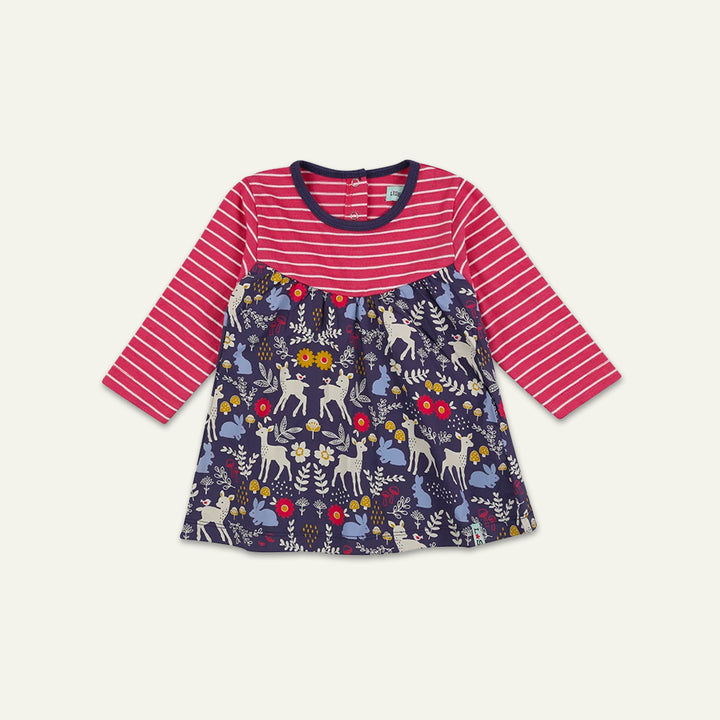 organic cotton Multicoloured Woodland Animal Print Dress - image 1