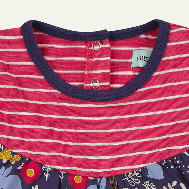 organic cotton Multicoloured Woodland Animal Print Dress - image 3