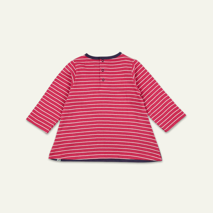 organic cotton Red Cat Appliqu and stripe Dress And Legging Set - image 4