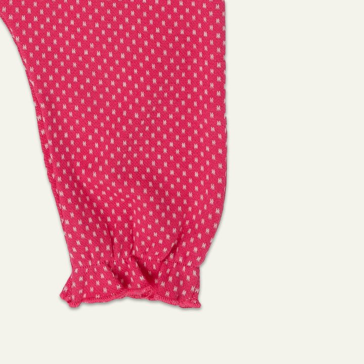 organic cotton polka dot lace insert sleeveless romper - image 4