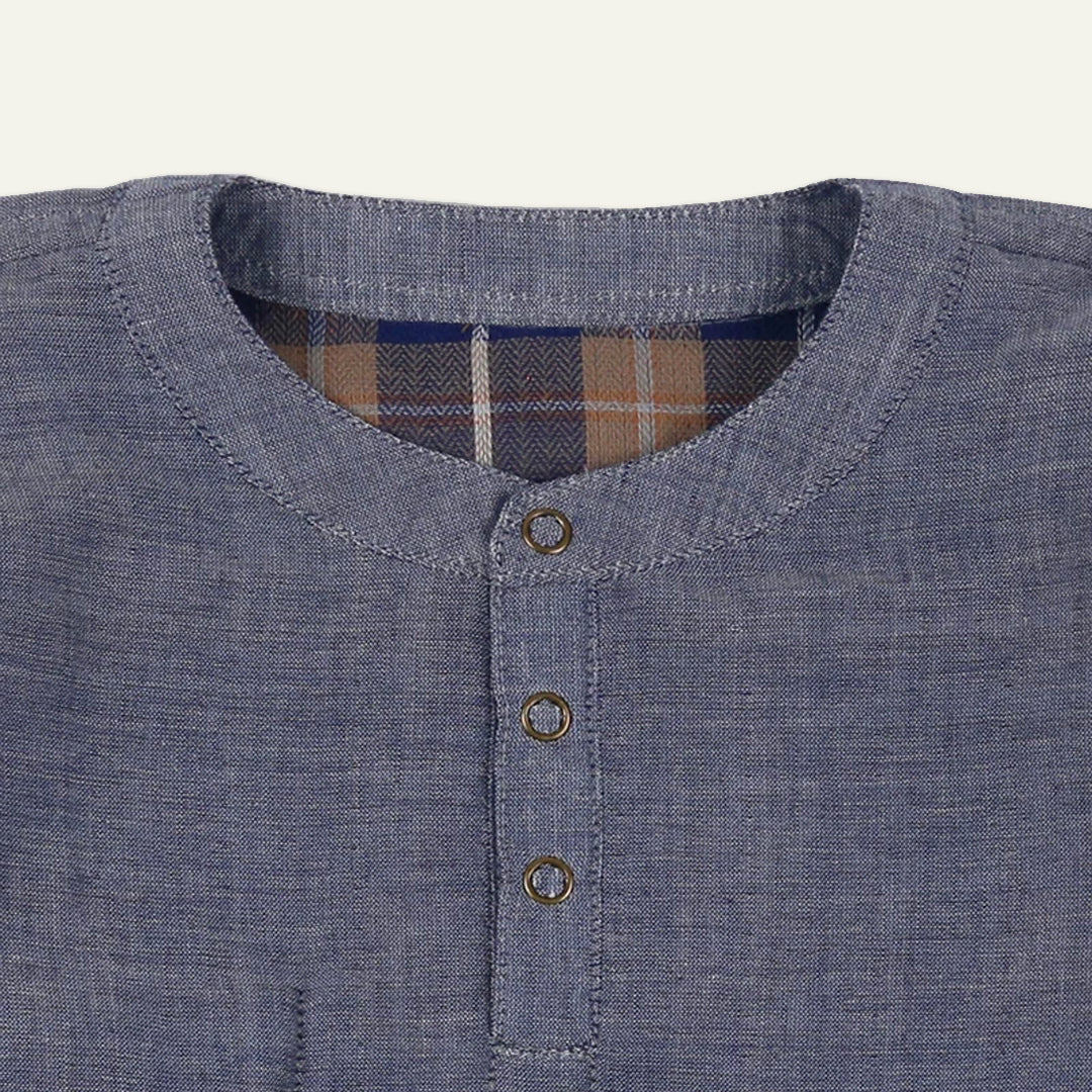 organic cotton REVERSIBLE CHECK SHIRT with jersey cuffs - image 5