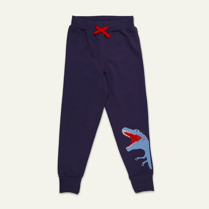 organic cotton Navy Dinosaur Applique Joggers - image 1