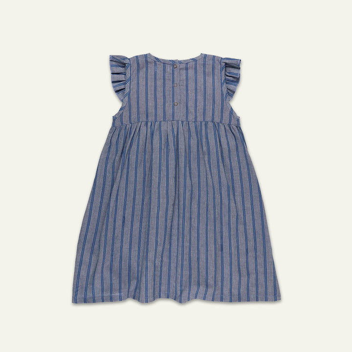 organic cotton kids FLORAL EMBROIDERED STRIPE DRESS - image 3