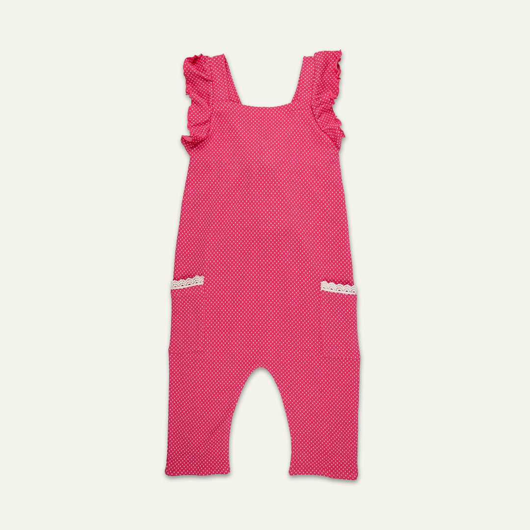 organic cotton lace inserts sleeveless jumpsuit - image 1