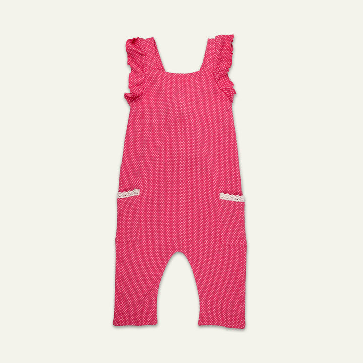 organic cotton lace inserts sleeveless jumpsuit - image 1